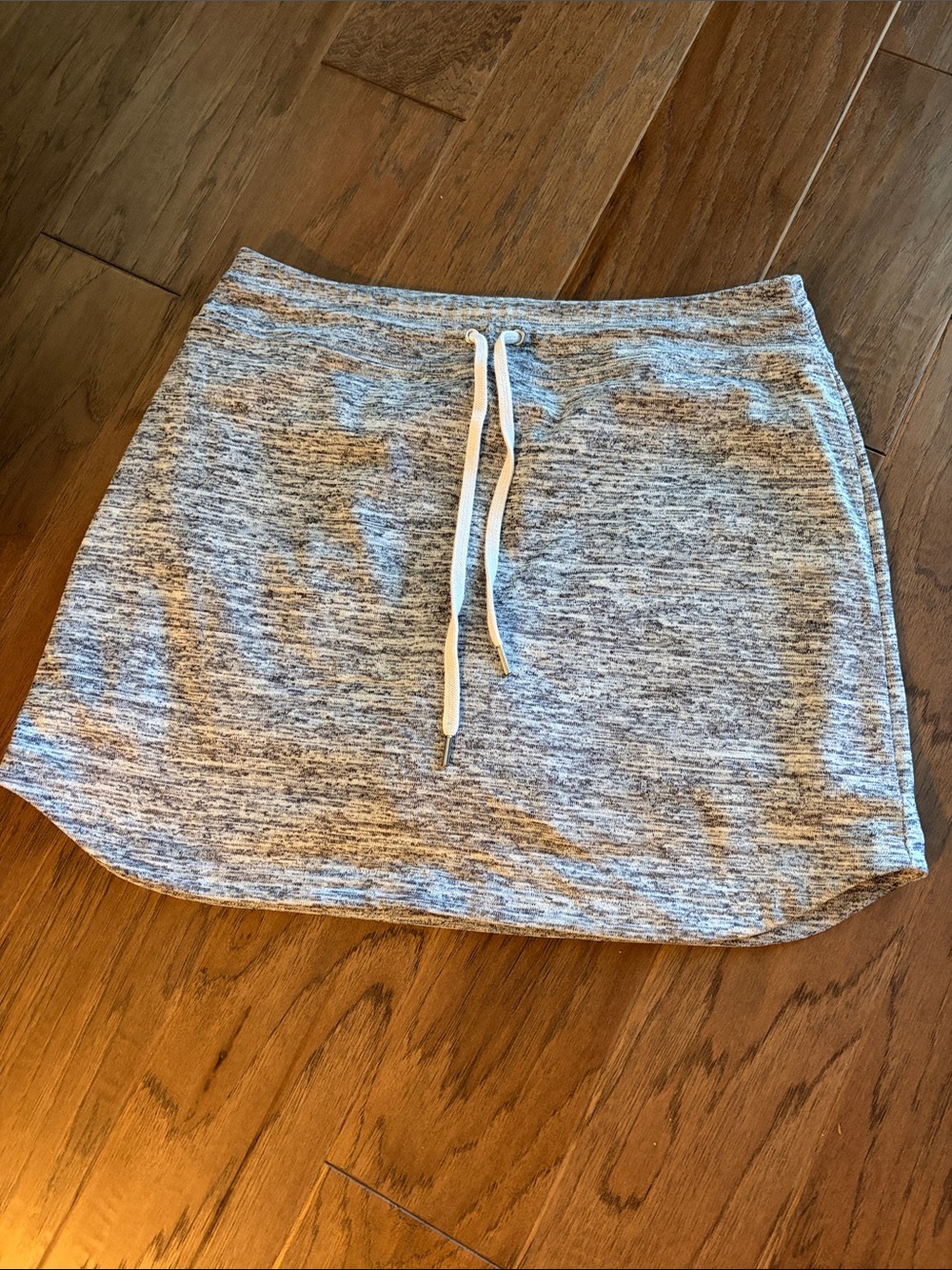 Casual Heather Gray Drawstring Women’s Skirt